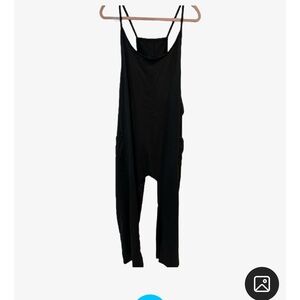Black cotton overalls